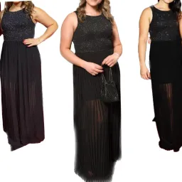 Forever New Pleated Maxi Dress Black for rent on The Volte - image 1