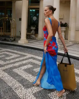 ALT SWIM Odette Hibiscus Maxi Dress Hana Print Size S Small 8 for rent on The Volte - image 3