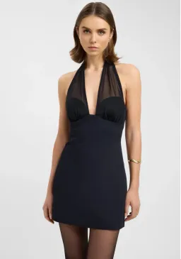 KOOKAI BLACK OYSTER MESH MINI DRESS | SIZE 12 for rent on The Volte - image 1