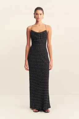 Shona Joy Houston Lace Back Maxi Dress / Polka dot / Size 16  for rent on The Volte - image 1