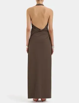 Sir The Label Sol Halter Gown Brown Size 10 for rent on The Volte - image 4