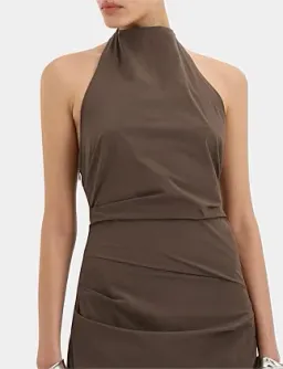 Sir The Label Sol Halter Gown Brown Size 10 for rent on The Volte - image 2