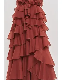 Aje Cleo Gown Rust Size 10 for rent on The Volte - image 2