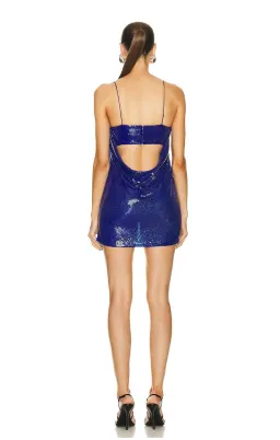 Alex Perry Ultramarine Blue Sequin Mini Size 6 for rent on The Volte - image 2