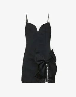 Area Bow and crystal embellished mini dress for rent on The Volte - image 1