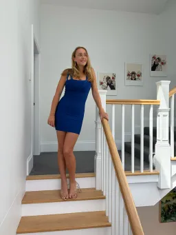 Hervé Léger Bandage Mini Dress Cobalt Blue Size S for rent on The Volte - image 2