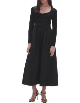Aje Audrey Black Knit Midi Dress XL for rent on The Volte - image 3