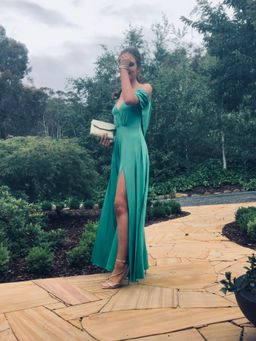 Green Formal Dress size 8 for rent on The Volte - image 2