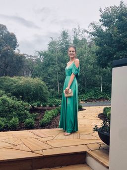 Green Formal Dress size 8 for rent on The Volte - image 1