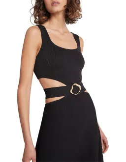 Aje Frey Cut Out Black Midi Dress Size 14 for rent on The Volte - image 3