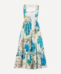 Aje Erika Cut Out Floral Midi Dress Size 14 for rent on The Volte - image 4