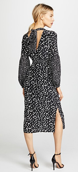 Rixo of London Black and White Spot Dress for rent on The Volte - image 4