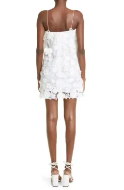 Zimmermann Raie Lace Flower Mini Dress Ivory Size 0 / AU 8 for rent on The Volte - image 4
