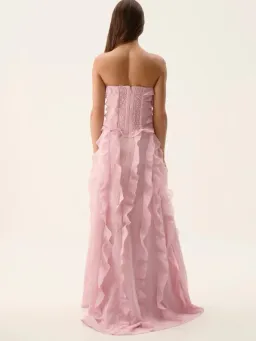 Aje Allairie Strapless Gown Chalk Pink Size 10 for rent on The Volte - image 3