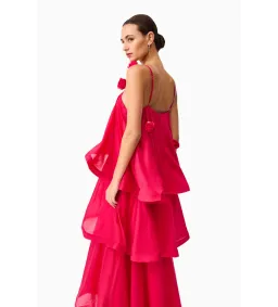 Elliatt Thalia Tiered Gown in Pink Size M/AU 10 for rent on The Volte - image 2