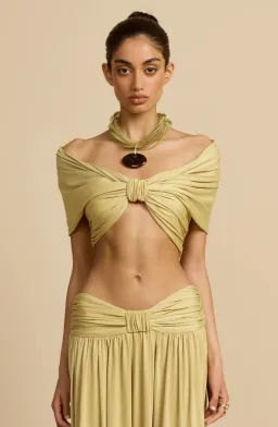 Arcina Ori Alessia Top & Maxi Skirt Dress Set in Sand AU 6 for rent on The Volte - image 3