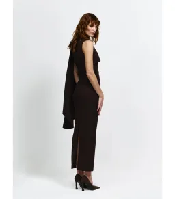 Effie Kats Romi Dress Chocolate Brown Size 10  for rent on The Volte - image 5