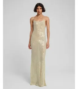 Rat & Boa Olympia Sequin Dress Ivory Size 8 for rent on The Volte - image 1