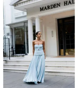 Acler Avonlea Midi Dress Blue Size 12 for rent on The Volte - image 4