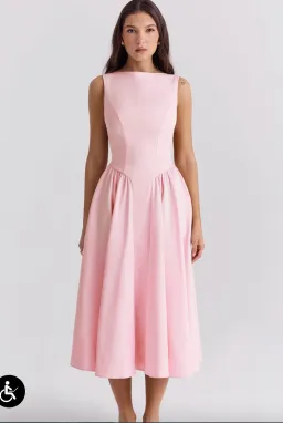 House of CB Cindy Ballerina Twill Midi Sundress for rent on The Volte - image 1
