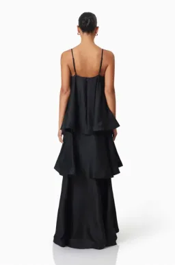 Tilly Tiered Maxi Dress in Black in XXL for rent on The Volte - image 4