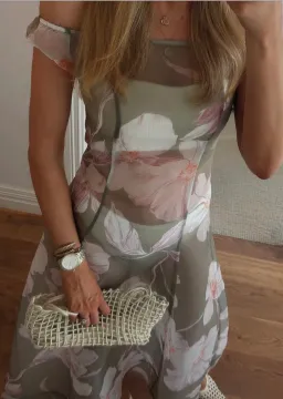 By Nicola Clementine Maxi Dress Peppermint Floral Size 8 for rent on The Volte - image 2