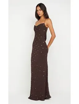 Bec Bridge ARIELLE SLIP MAXI DRESS Brown Size 8 for rent on The Volte - image 3