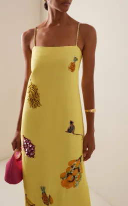 ALEMAIS Diamond Dancer Midi Dress Yellow 10 for rent on The Volte - image 6