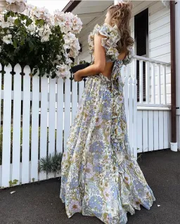 zimmermann super eight ruffle gown for rent on The Volte - image 3