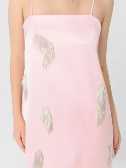 ALEMAIS Cindy Embellished Slip Dress Pink 8  for rent on The Volte - image 11