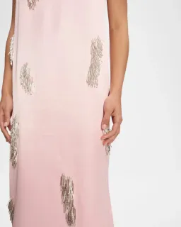 ALEMAIS Cindy Embellished Slip Dress Pink 8  for rent on The Volte - image 15