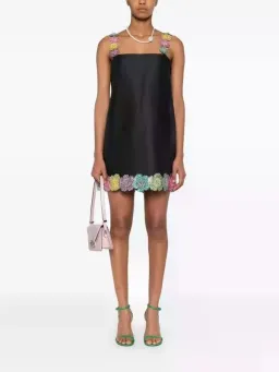 ALEMAIS Lolita Floral Beaded Mini Dress Black 10 AU for rent on The Volte - image 1