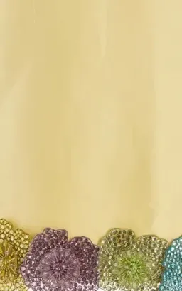 ALEMAIS Lolita Floral Beaded Mini Dress Yellow 10 AU for rent on The Volte - image 12