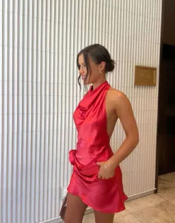 Arcina Ori Rosa Mini Dress Pink Size S/AU 8 for rent on The Volte - image 3