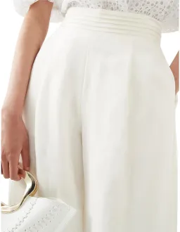 Aje Tate Linen Bland Wide Leg Pant white size 10 for rent on The Volte - image 5