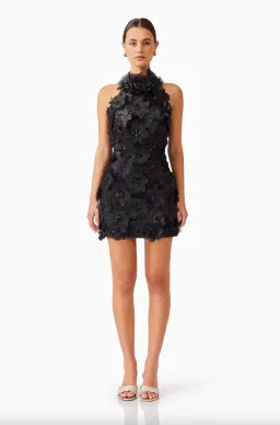 Elliatt Cherry Blossom Mini Dress in Black Size 8  for rent on The Volte - image 1