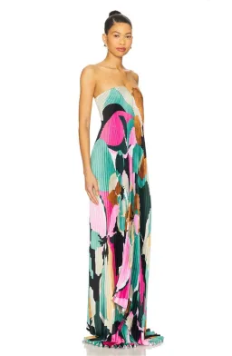 L'idée Black Tie Gown Green Calypso multicoloured size 6 for rent on The Volte - image 4