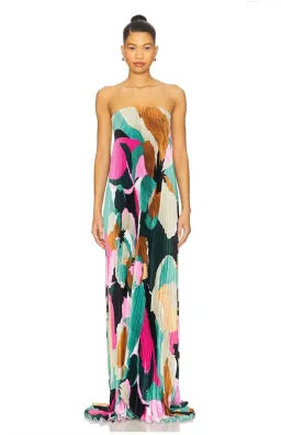 L'idée Black Tie Gown Green Calypso multicoloured size 6 for rent on The Volte - image 2