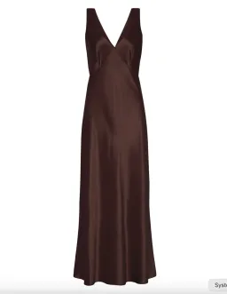 Sass & Bide Escaped Love Silk Dress in Chocolate Size 6 for rent on The Volte - image 1