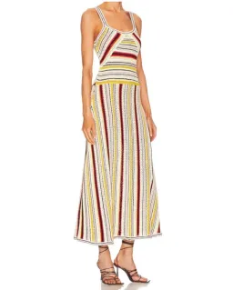 ZIMMERMANN Vitali striped crochet-knit cotton maxi dress Size 0/ AU 8 for rent on The Volte - image 2