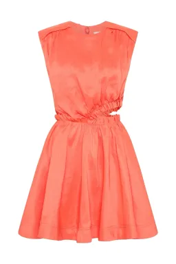 Aje Holly Cut Out Mini Dress Coral SIZE 16  for rent on The Volte - image 3