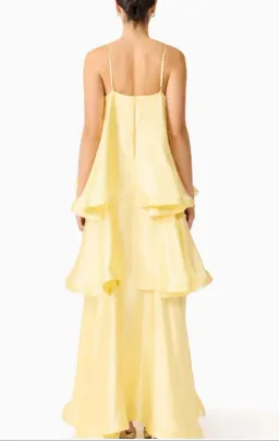 Elliatt Tilly Tiered Maxi Dress in Butter Yellow Size 10/M for rent on The Volte - image 2