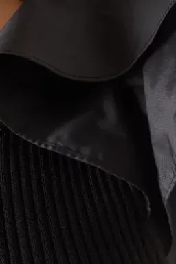 Aje Black Questa Puff Ruffle Sleeve Mini Dress | Size M for rent on The Volte - image 9