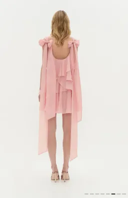 Aje Erin Mini Dress in muted rose for rent on The Volte - image 7