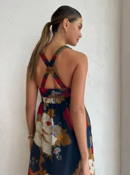 SIR THE LABEL BONITA V NECK GOWN FLORAL SIZE 1/AU 8 for rent on The Volte - image 2