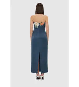 Leo Lin Rayna Appliqué Floral Bustier Maxi Dress Pear Blossom Size AU 12 for rent on The Volte - image 5