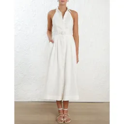 Zimmermann Primrose Halter Dress White for rent on The Volte - image 1