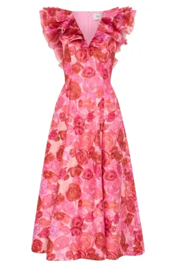 Aje enchanted plunged midi dress 10 for rent on The Volte - image 2