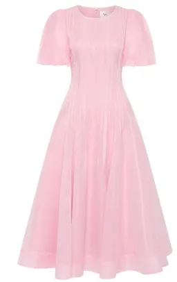 Aje / Nova Pleated Midi Dress / Chalk Pink / 16 for rent on The Volte - image 5