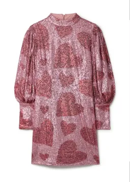 Farm Rio Hearts Sequin Mini Dress sz M for rent on The Volte - image 2